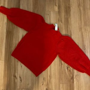 NWT Puff Sleeve Red Holiday Sweater